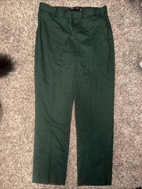 Men's Dark Green Dress Pants - Classic Tailored Fit